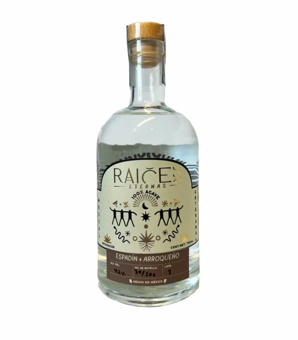 Mezcal Espadín + Arroqueño Raíces Eternas 750 ml.