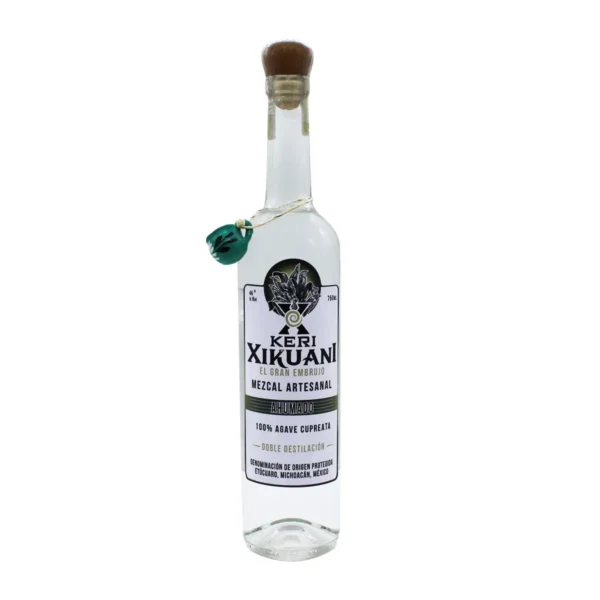Mezcal Artesanal Ahumado 100% Agave Cupreata  Doble Destilación Keri Xikuani 750 ml.