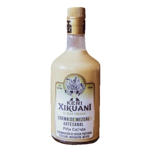 Crema de Mezcal Artesanal Piña Colada Keri Xikuani 750 ml.