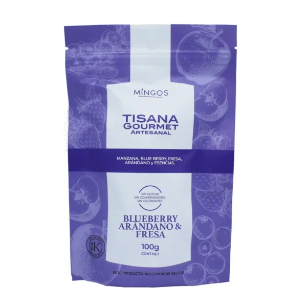Tisana Gourmet Artesanal Mingos Arándano & Fresa 100 g.