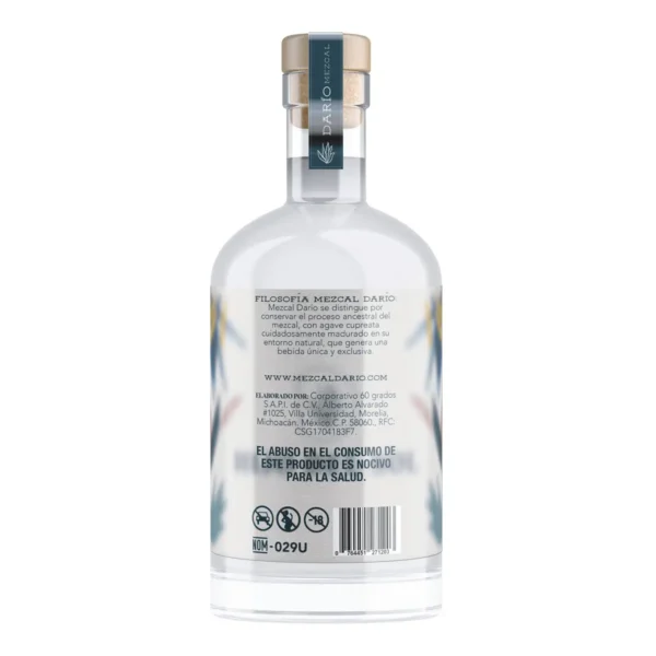 Mezcal Artesanal Joven Mezcal Darío Cupreata (Papalote) 750 ml. - Image 2