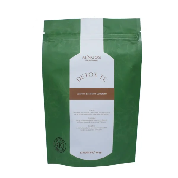Té Detox Mingos Jazmín, Estafiate, Jengibre 17 sobres / 50 g.