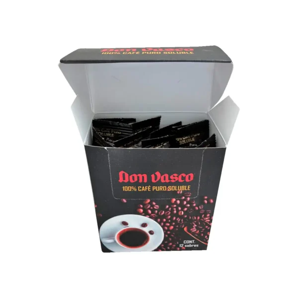 Café Puro Soluble Don Vasco Caja con 12 Sobres