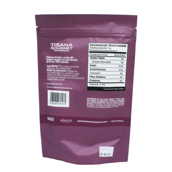Tisana Gourmet Artesanal Mingos Frutos Tropicales 100 g. - Image 2