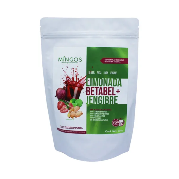 Concentrado Limonada Mingos Betabel + Jengibre 500 g.