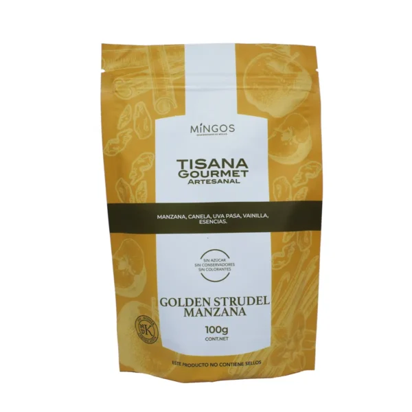 Tisana Gourmet Artesanal Mingos Golden Strudel Manzana 100 g.