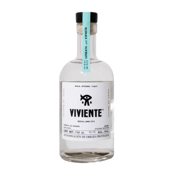 Mezcal Artesanal Viviente Libre Cupreata y Espadín 750 ml.